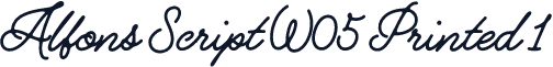 Alfons Script W05 Printed 1