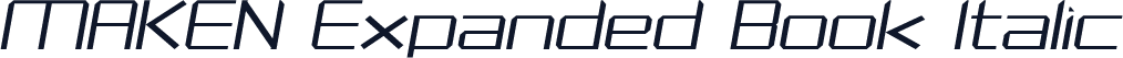 MAKEN Expanded Book Italic
