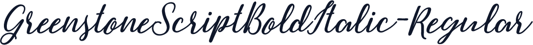 GreenstoneScriptBoldItalic-Regular