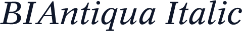 BIAntiqua Italic