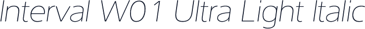 Interval W01 Ultra Light Italic