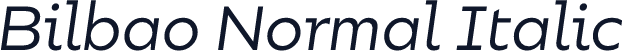 Bilbao Normal Italic