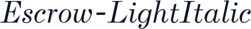 Escrow-LightItalic