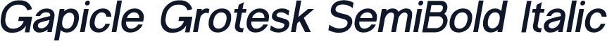 Gapicle Grotesk SemiBold Italic