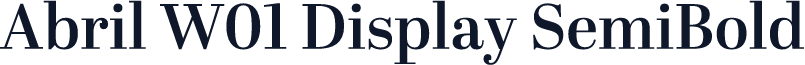 Abril W01 Display SemiBold
