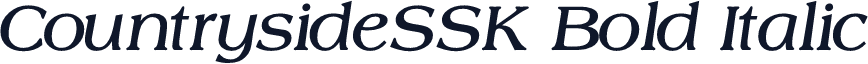 CountrysideSSK Bold Italic