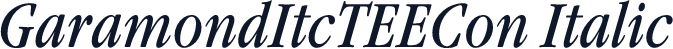 GaramondItcTEECon Italic