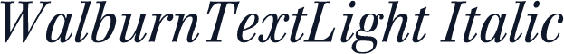 WalburnTextLight Italic