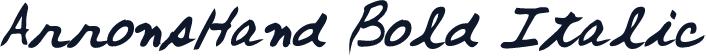 ArronsHand Bold Italic
