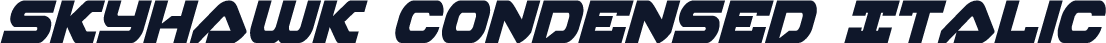 Skyhawk Condensed Italic