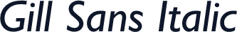Gill Sans Italic