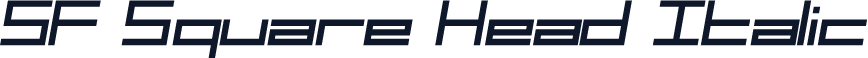 SF Square Head Italic