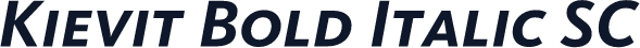 Kievit Bold Italic SC
