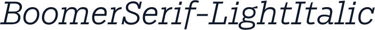 BoomerSerif-LightItalic