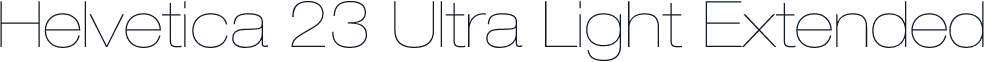 Helvetica 23 Ultra Light Extended