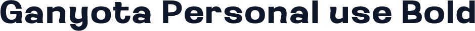 Ganyota Personal use Bold