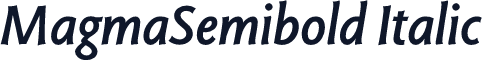 MagmaSemibold Italic