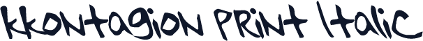 kkontagion print Italic