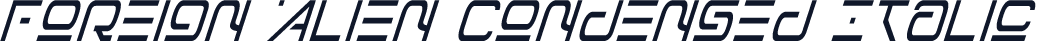 Foreign Alien Condensed Italic