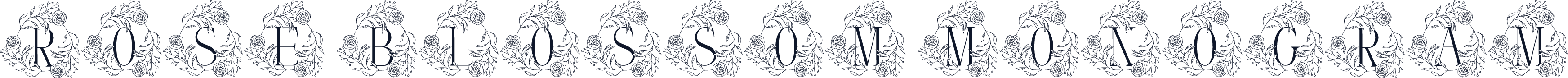 Rose Blossom Monogram
