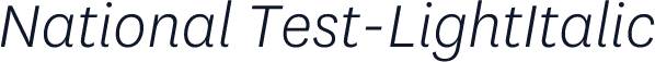 National Test-LightItalic