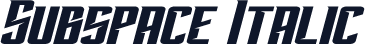 Subspace Italic