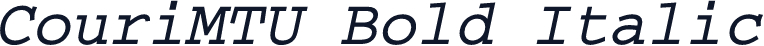 CouriMTU Bold Italic