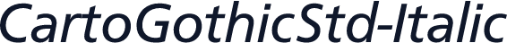 CartoGothicStd-Italic