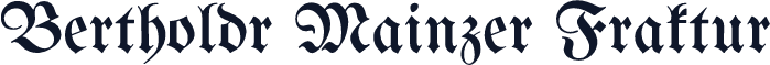 Bertholdr Mainzer Fraktur