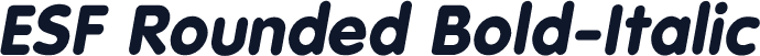 ESF Rounded Bold-Italic