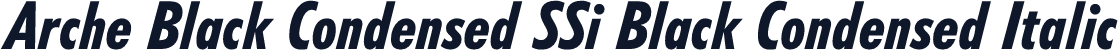 Arche Black Condensed SSi Black Condensed Italic