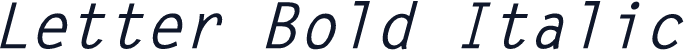Letter Bold Italic