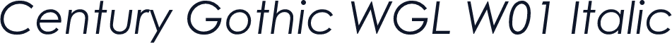 Century Gothic WGL W01 Italic