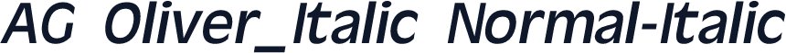 AG Oliver_Italic Normal-Italic