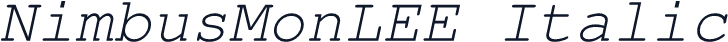 NimbusMonLEE Italic