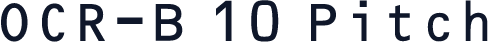 OCR-B 10 Pitch