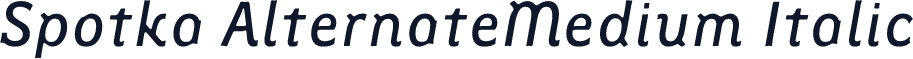 Spotka AlternateMedium Italic