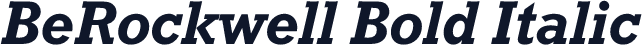 BeRockwell Bold Italic