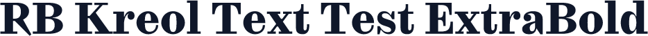 RB Kreol Text Test ExtraBold