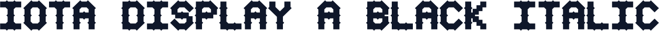 Iota Display A Black Italic