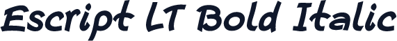 Escript LT Bold Italic