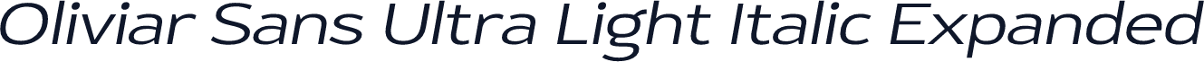 Oliviar Sans Ultra Light Italic Expanded