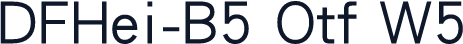 DFHei-B5 Otf W5