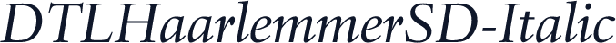 DTLHaarlemmerSD-Italic