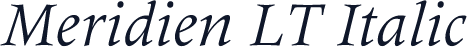 Meridien LT Italic