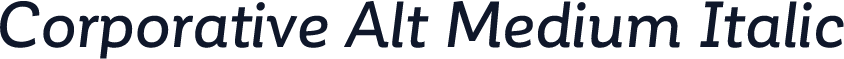 Corporative Alt Medium Italic