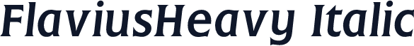 FlaviusHeavy Italic