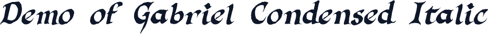 Demo of Gabriel Condensed Italic