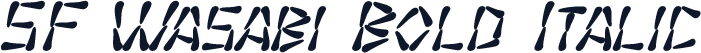 SF Wasabi Bold Italic