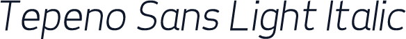 Tepeno Sans Light Italic